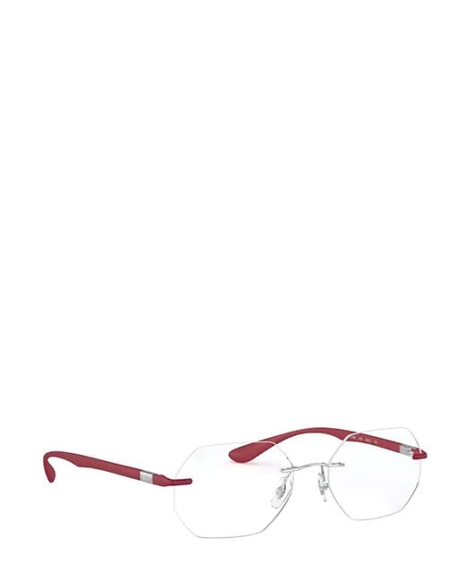 Ray-Ban White Rimless Transparent Glasses for men