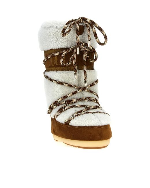 Moon Boot Natural Lab69 Icon Round Toe Snow Boots