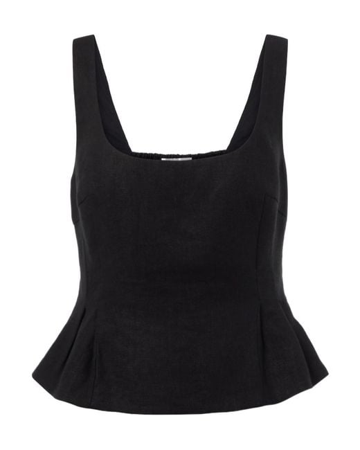 Posse Black Sleeveless Tops