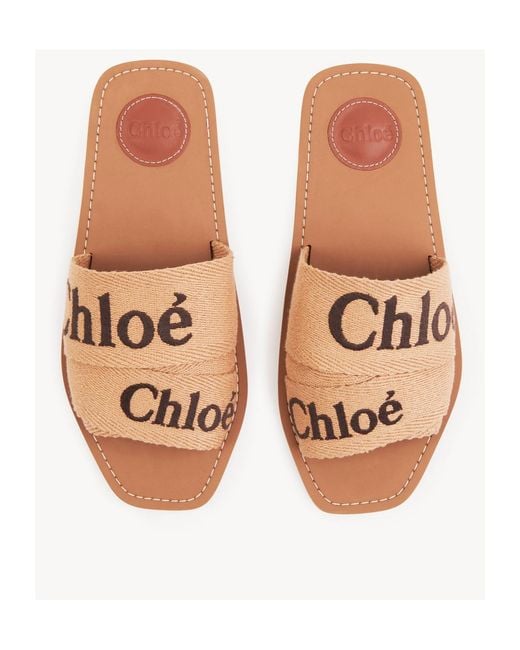 Chloé Brown Chloé Woody Flat Mules