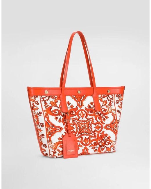 Dolce & Gabbana Red Atene Shopping Bag