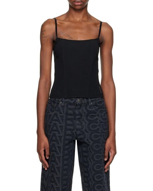 Marc Jacobs Black Logo Thin Shoulder Strap Sling