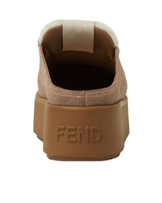 Fendi Brown Apres Chic Lace-Up Sabots