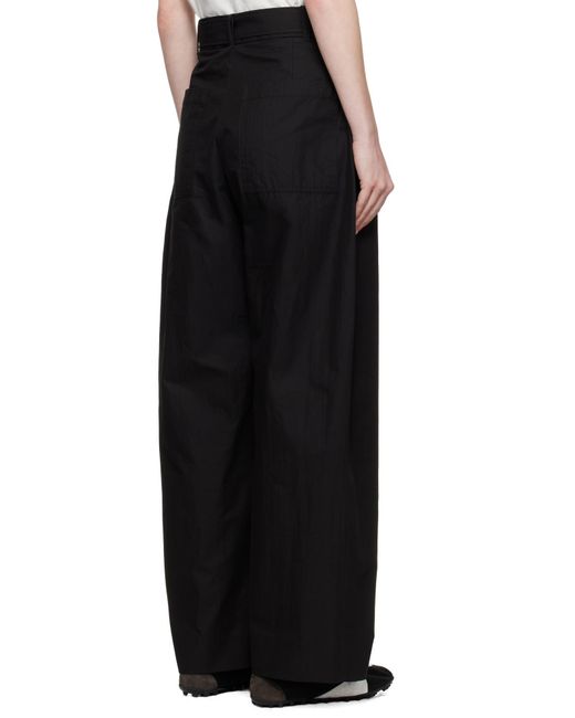 Studio Nicholson Black Doring Belted Trousers