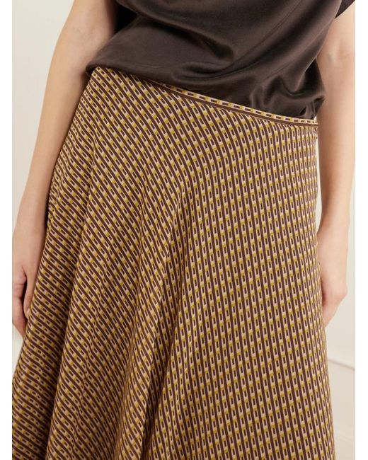 Sir Brown Asymmetrical Long Skirt
