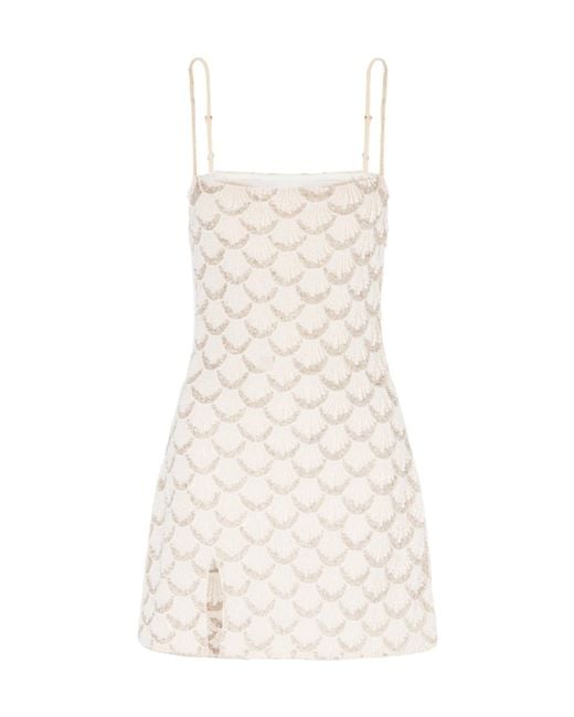 Staud Natural Las Palmas Mini Dress