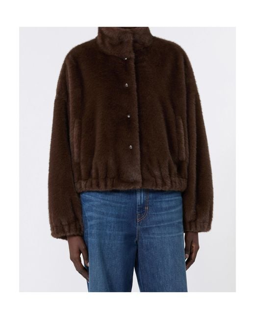 Weekend by Maxmara Brown Anemone Cropped Jacket