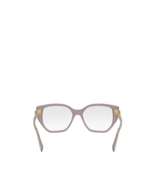 Fendi White Eyewear Geometric-Frame Glasses