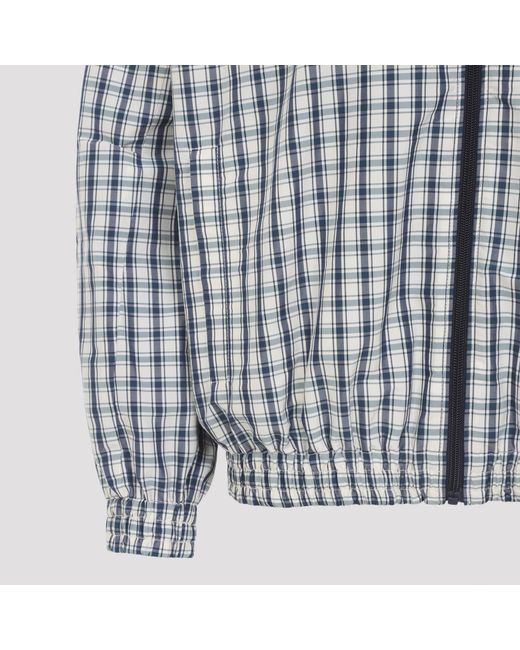 Prada Gray Checked Zipped Jacket