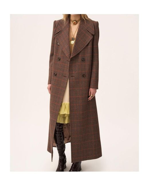 Chloé Brown Chloé Double Breasted Buttoned Coat