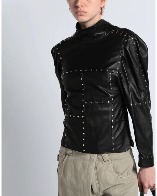 Isabel Marant Black Minimalist Solid Color Jacket