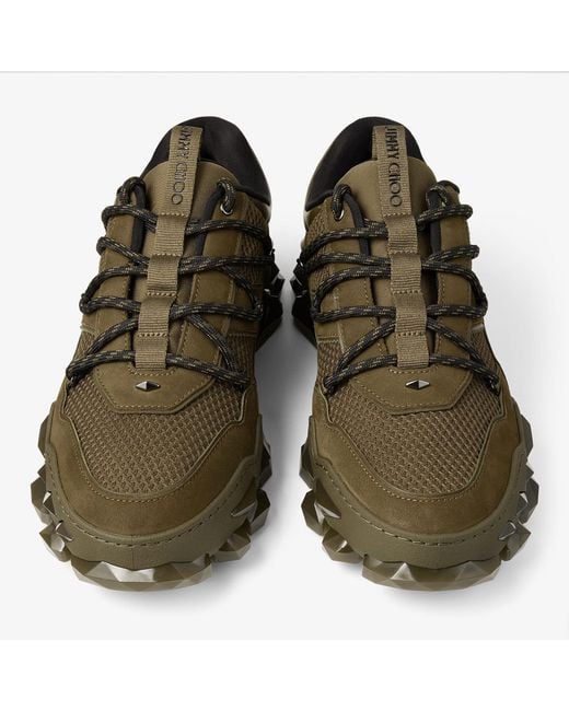 Jimmy Choo Green Lace-Up Sneakers for men