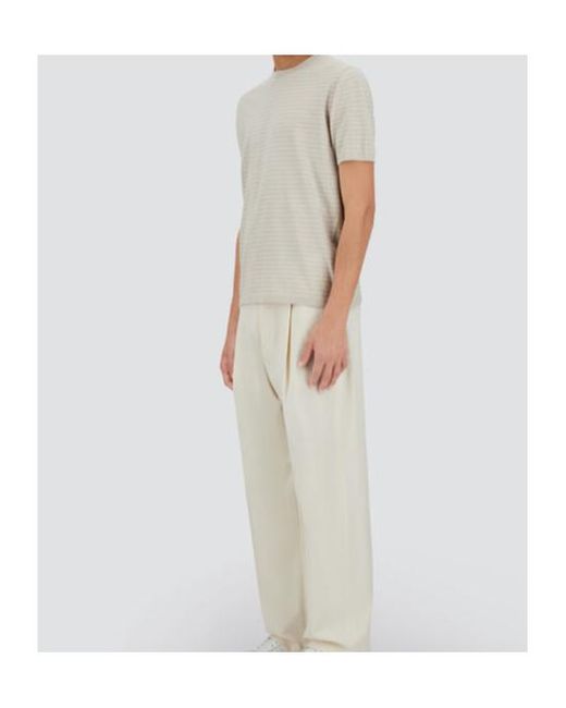 Herno White Striped T-Shirt for men