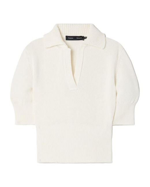 Proenza Schouler White Reeve Knit Polo Shirt