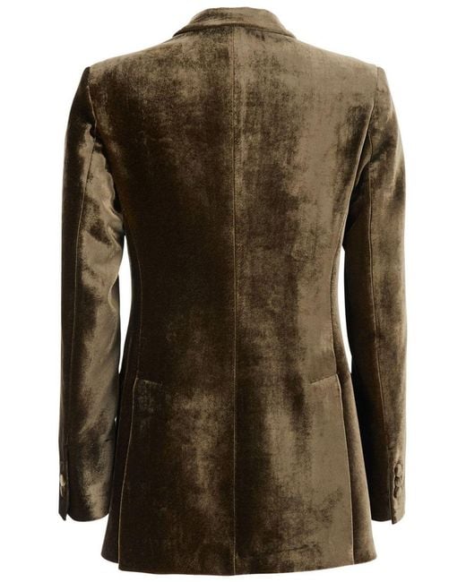 P.A.R.O.S.H. Black P.A.R.O..H. Double-Breasted Velvet Blazer