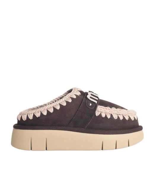 Mou Multicolor Logo Details Mules