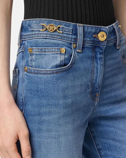 Versace Blue Tapered Leg Jeans