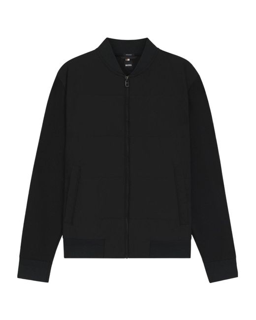 Boss Black Lined Quilted Thin Jacket for men
