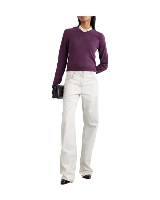 Calvin Klein Purple Cotton-Blend Sweater
