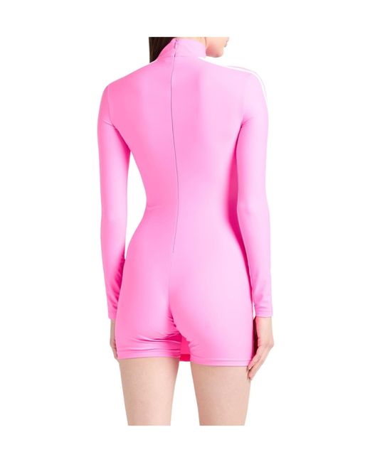 Balenciaga Pink High-Neck Long-Sleeve Bodycon Mini Dress