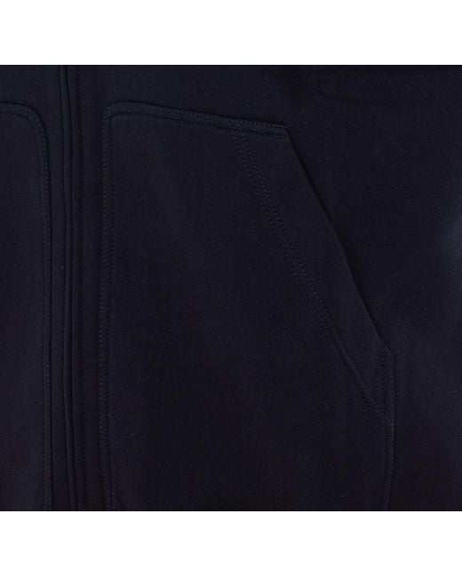 Brunello Cucinelli Blue Zip-Up Sleeveless Drawstring Hoodie for men