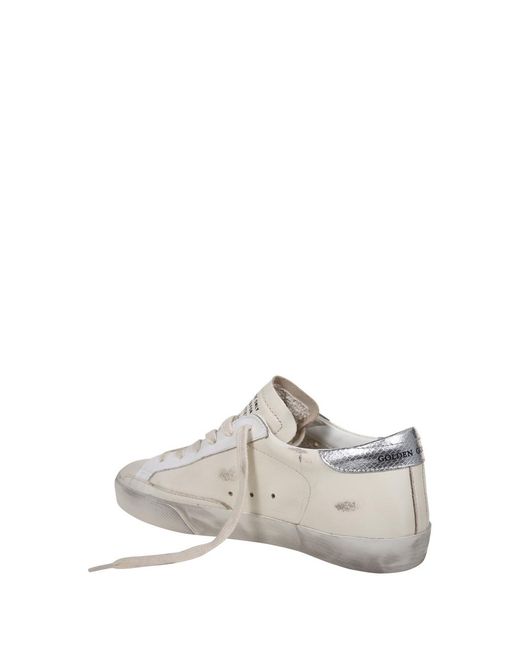 Golden Goose Deluxe Brand White Super Star Lace-Up Sneakers