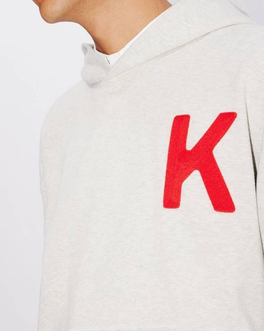 KENZO White Lucky Tiger Genderless Embroidered Oversized Hoodie for men