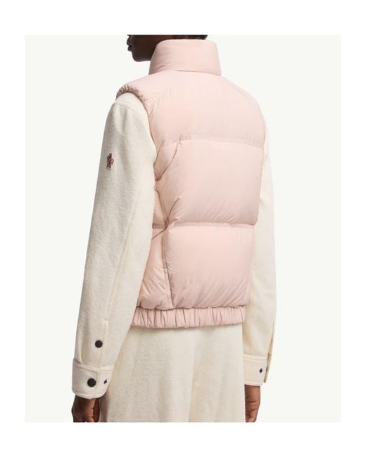 Moncler Pink Grenoble Baise Padded Gilet