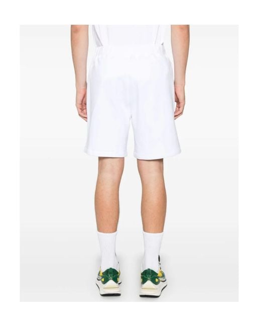 DSquared² White Logo-Print Track Shorts for men