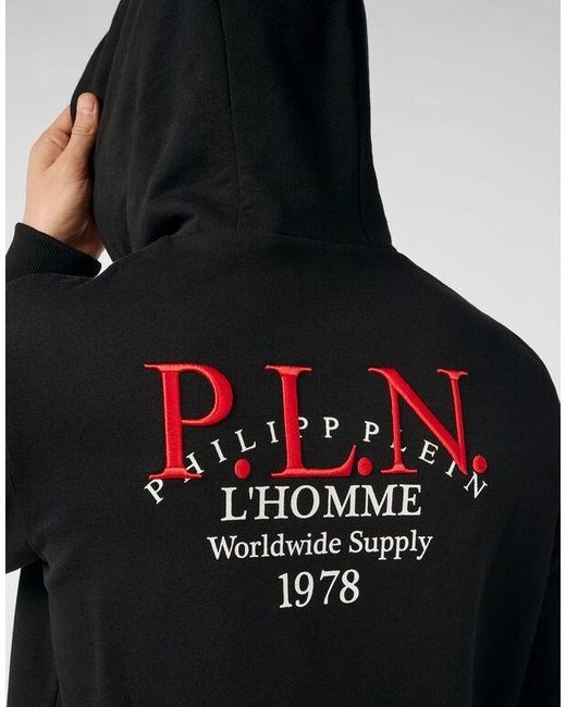 Philipp Plein Black Logo Casual Jacket for men