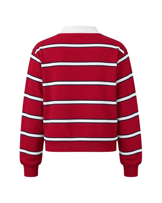 Sporty & Rich Red Long-Sleeved Polo Shirt for men