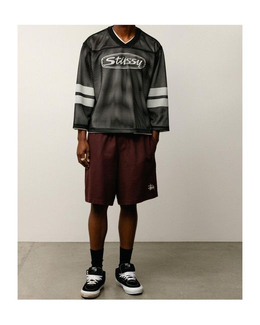Stussy Black V-Neck Top for men