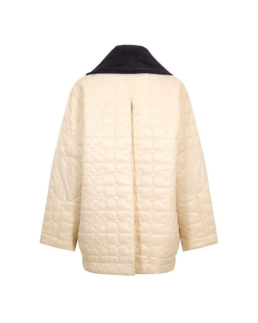 Ganni Natural Lightweight Quilted Jacket