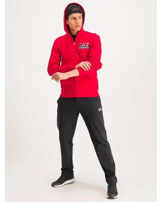 EA7 Zippered Hooded Sweatshirt for men