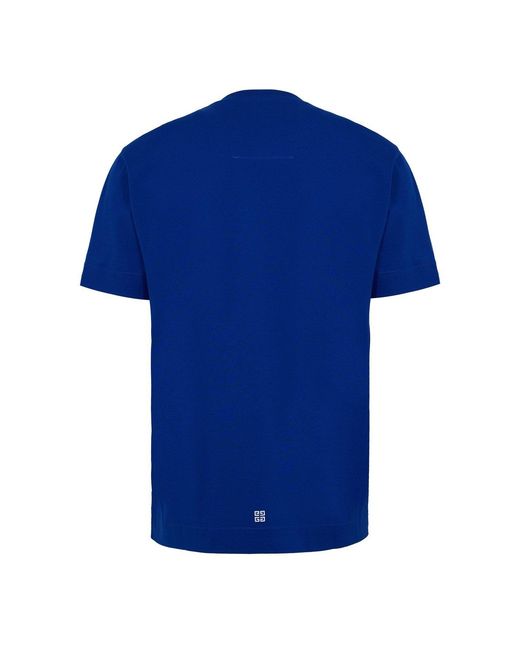 Givenchy Blue Slim Fit Logo T-Shirt for men