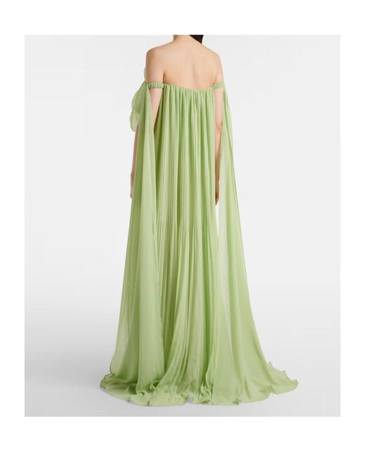 Leo Green Jaclyn Floral-Appliqué Bustier Gown