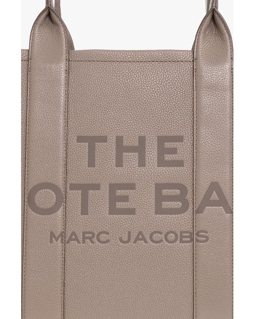 Marc Jacobs Brown Large Logo-Embossed Tote Bag