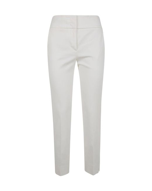 Peserico Gray High-Waisted Trousers