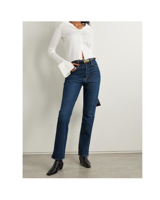 Agolde Blue High Waist Denim Trousers