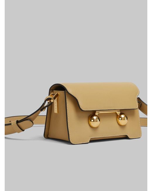 Marni Natural Trunkaroo Foldover-Top Mini Shoulder Bag