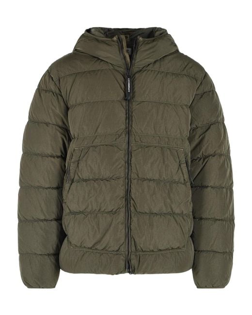 C P Company Green Quilted Cotton Clothing for men