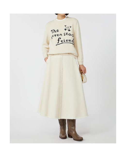 Weekend by Maxmara White Nespola Crewneck Knitted Jumper