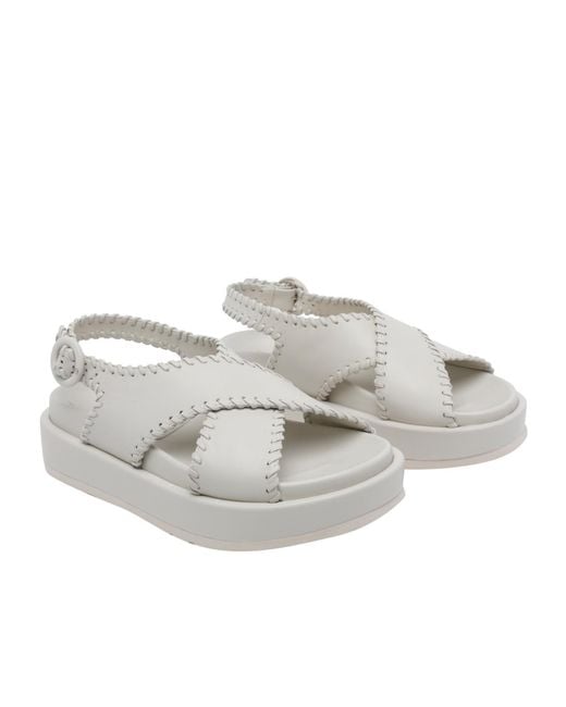 Paloma Barceló Gray Paloma Barceló Buckled Sandals