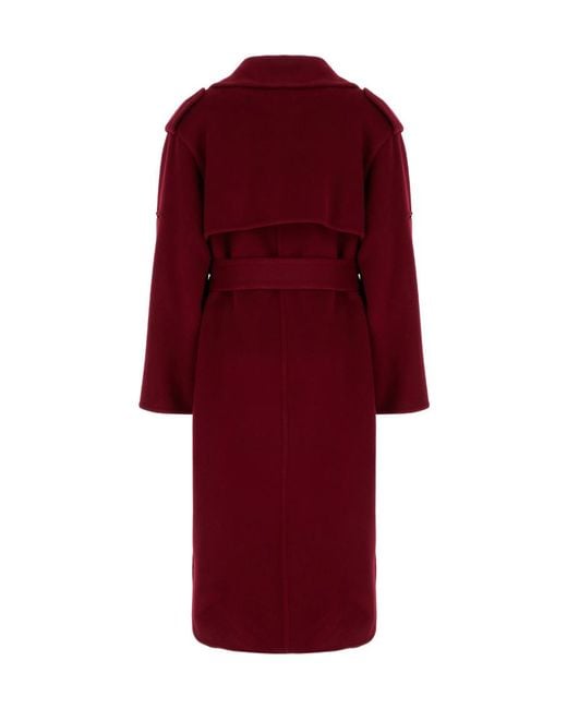 Alberta Ferretti Red Long-Sleeved Coat