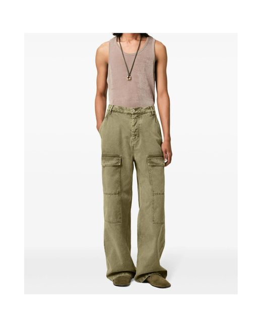 AMI Green Jeans With Belt Loops for men