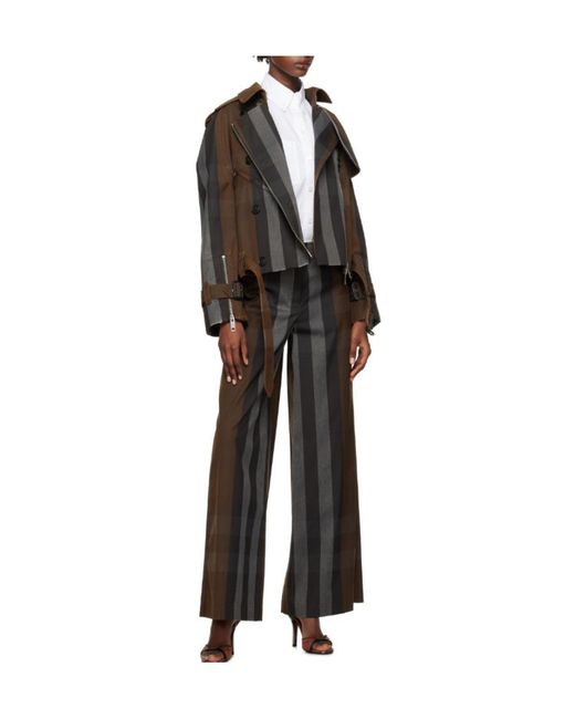 Burberry Brown Closure With Zip Pants