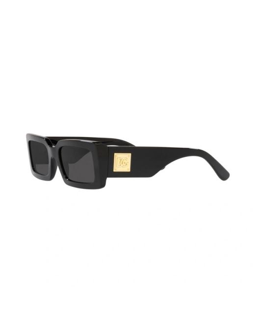 Dolce & Gabbana White Rectangular Frame Sunglasses