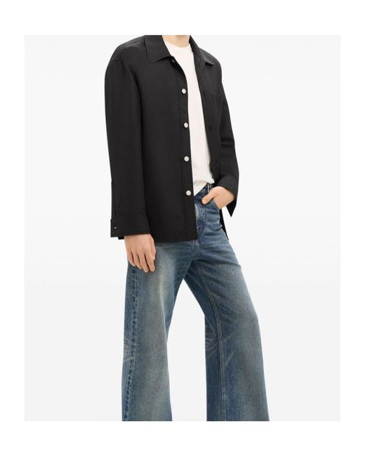 Courreges Black Courrèges Retro Twill Oversized Shirt for men