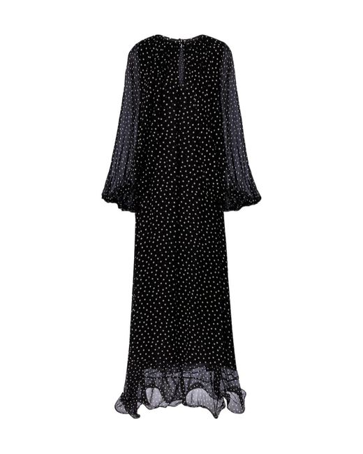 Dorothee Schumacher Black Dancing Dots Polka-Dot Maxi Dress