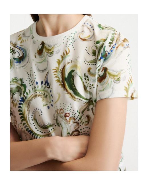 Marella White Printed Jersey T-Shirt